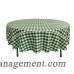 Zipcode Design Andrade Polyester Gingham Checkered Round Tablecloth ZPCD1991